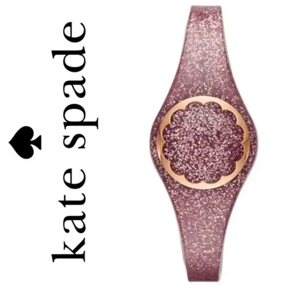 Kate Spade NY Scallop Activity Tracker Pink Glitter Watch Style - Picture 15 of 15
